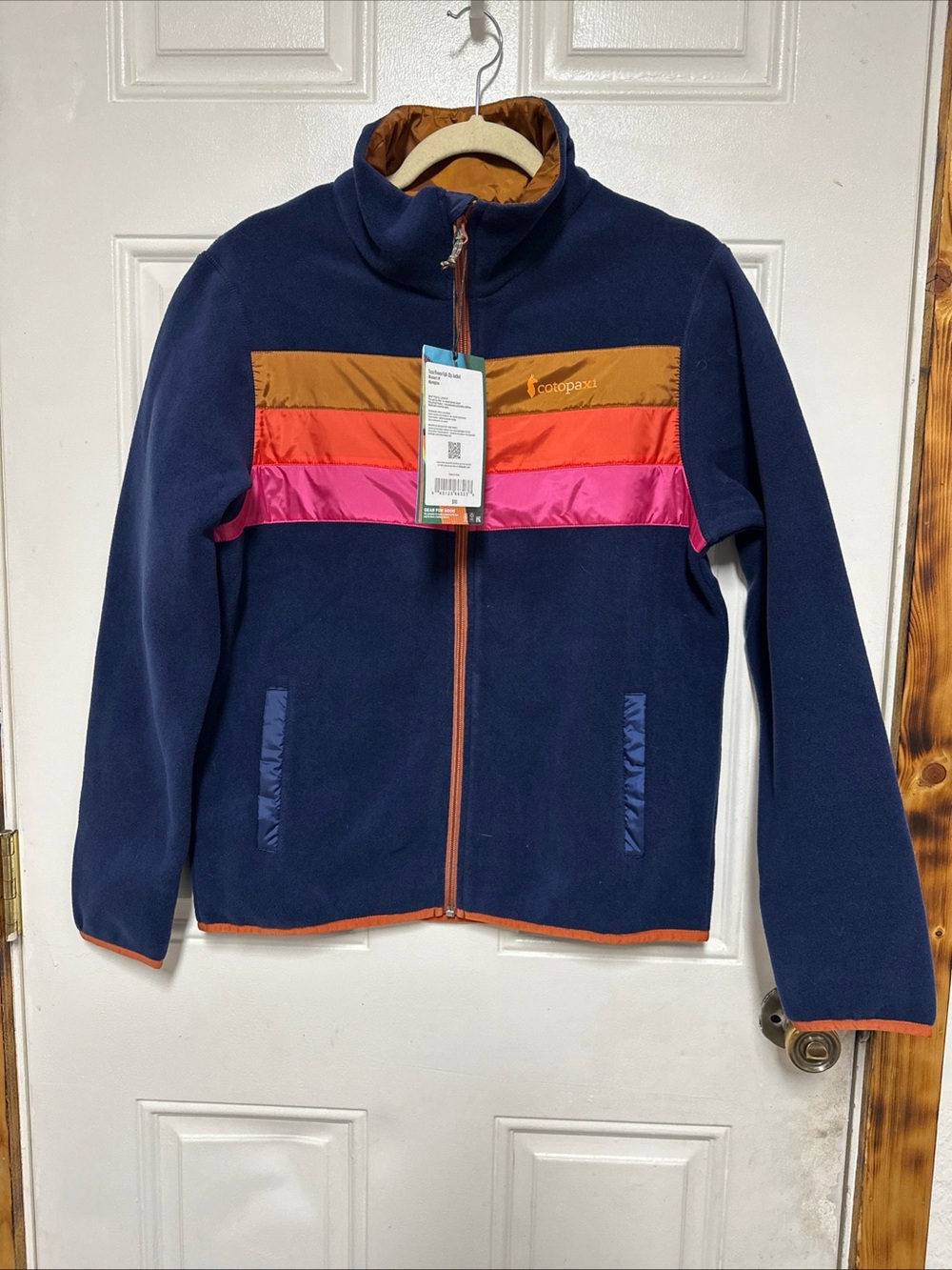 New Cotopaxi Teca Fleece Full Zip Mid Layer Jacket Womens M Blue Colorblock